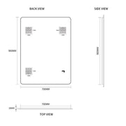 Indulge | Curva 700 x 900 Polished Edge Mirror - Acqua Bathrooms