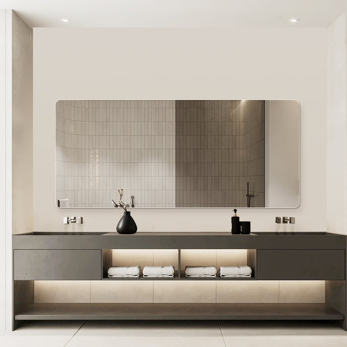 Curva 800 x 1800 Polished Edge Mirror - Image 3