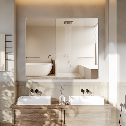 Curva 900 x 750 Polished Edge Mirror - Acqua Bathrooms