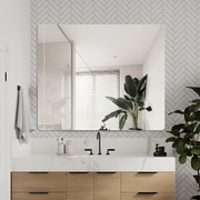 Curva 900 x 750 Polished Edge Mirror - Acqua Bathrooms