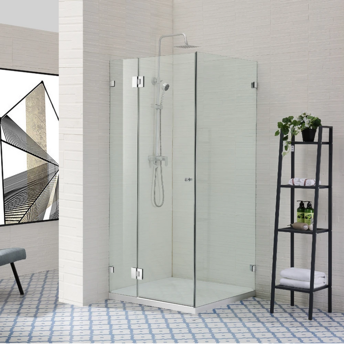 Corner Frameless Shower Screen - Acqua Bathrooms