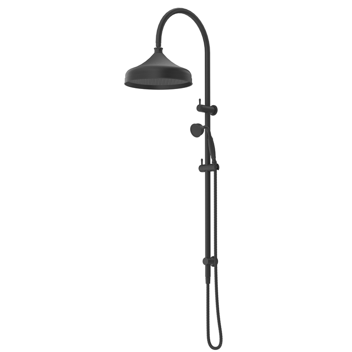 Mica Matte Black Heritage Dual Shower Rail