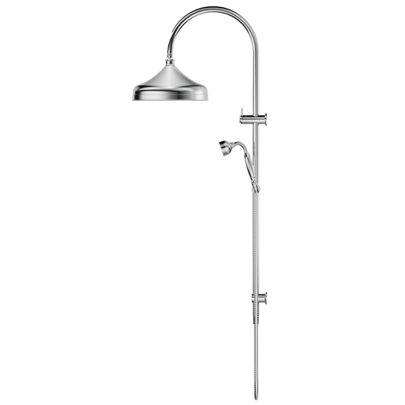 Mica Chrome Heritage Dual Shower Rail
