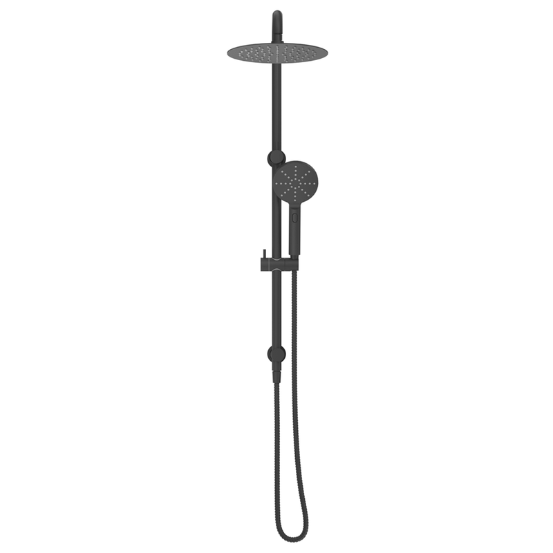 Mica Matte Black Dual Shower Rail