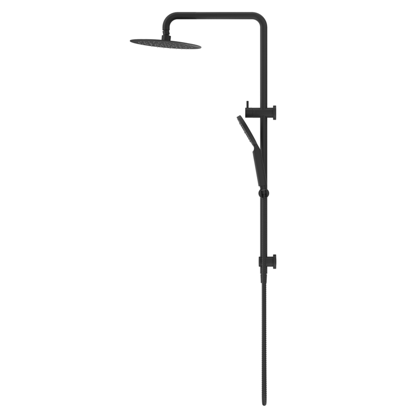 Mica Matte Black Dual Shower Rail