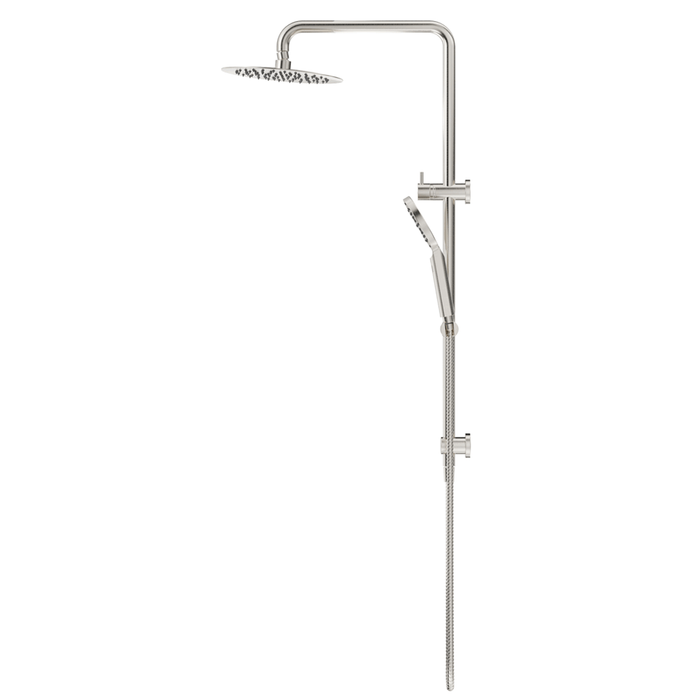 Dual Shower Riser Rails Mica Brushed Nickel Dual Shower Rail