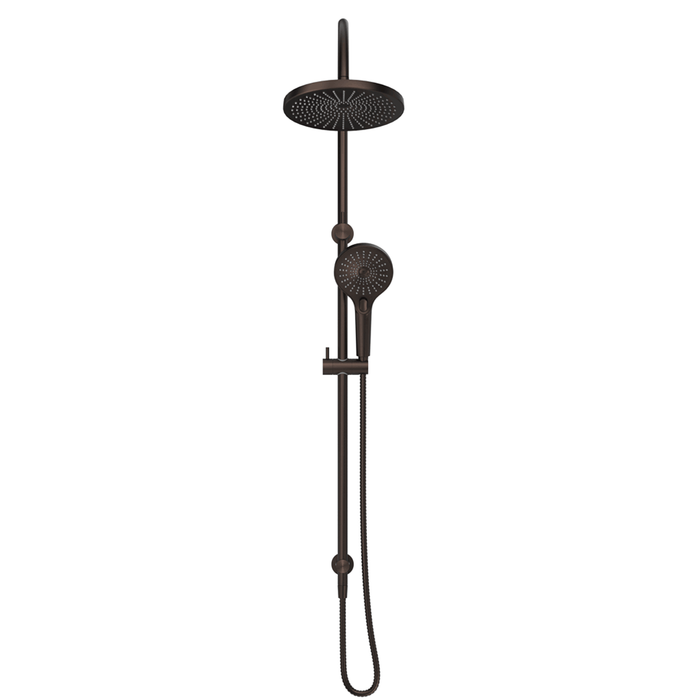 Mica Dusk Bronze Gooseneck Dual Shower Rail