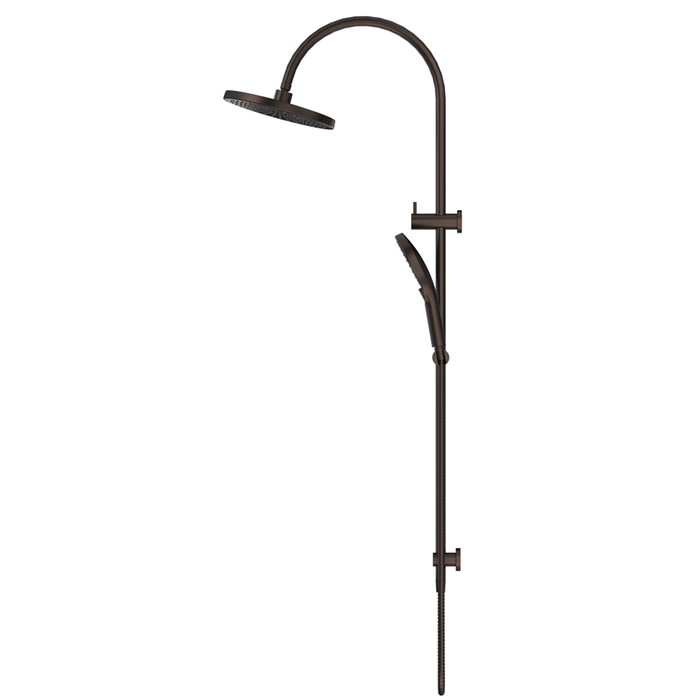 Mica Dusk Bronze Gooseneck Dual Shower Rail