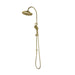 Mica French Gold Gooseneck Dual Shower Rail - Acqua Bathrooms