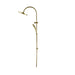 Mica French Gold Gooseneck Dual Shower Rail - Acqua Bathrooms