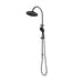 Mica Gun Metal Gooseneck Dual Shower Rail - Acqua Bathrooms