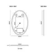 Eclipse Touchless 600 x 900 LED Mirror - Three Light Temperatures - Acqua Bathrooms