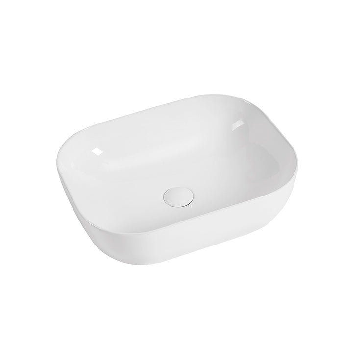 Eden 460 Matte White Rectangle Above Counter Basin