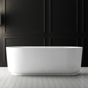 Elara 1700mm Matte White Designer Round Freestanding Bath - Acqua Bathrooms