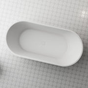 Elara 1700mm Matte White Designer Round Freestanding Bath - Acqua Bathrooms