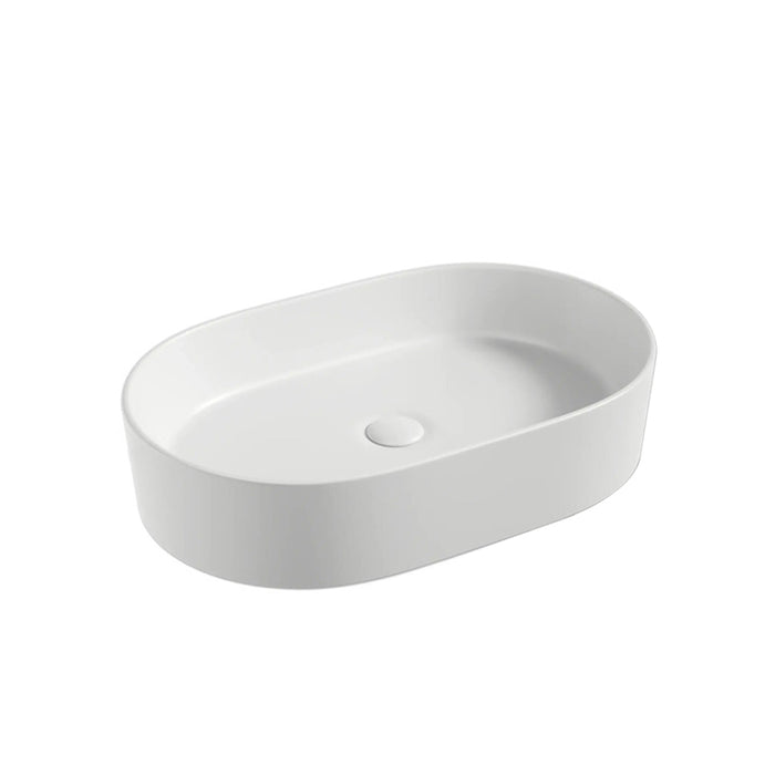 Elba 500mm Matte Gloss White Above Counter Basin