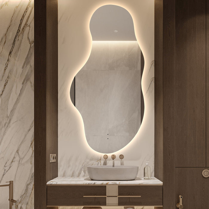 Evara Touchless 600 x 1200 Asymmetrical LED Mirror - Three Light Temperatures