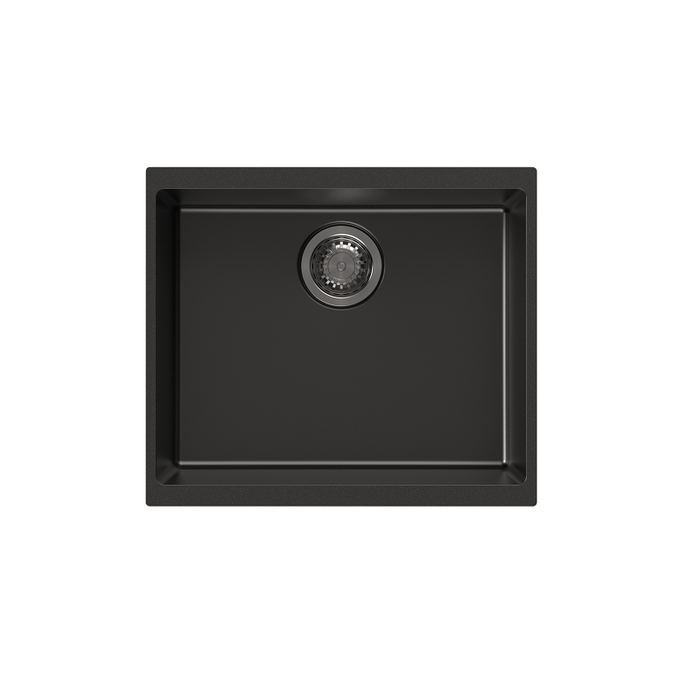 Carysil | Enigma 530 Deep Black Granite Kitchen Sink - Acqua Bathrooms