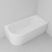 Nesta 1700 Matte White Right Corner Fit Freestanding Bath Tub - Acqua Bathrooms
