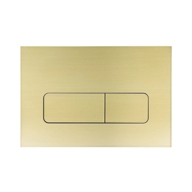 Geberit Compatible Soft Square Brushed Gold / Brass Button - Acqua Bathrooms