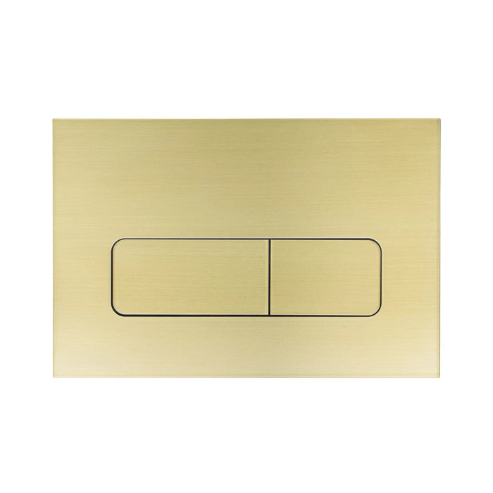 Geberit Compatible Soft Square Brushed Gold / Brass Button - Acqua Bathrooms