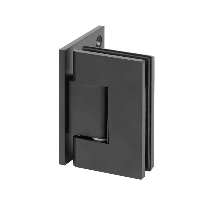 Matte Black Shower Screen Hinge – Glass to Wall - Acqua Bathrooms