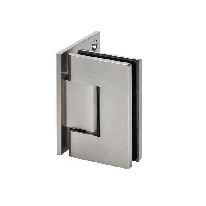 Brushed Nickel Shower Screen Hinge – Glass to Wall - Acqua Bathrooms
