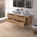 Fiora 1500mm Light Walnut Fluted Wall Hung Vanity - Acqua Bathrooms