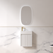 Fiora 450mm Matte White Fluted Ensuite Wall Hung Vanity - Acqua Bathrooms