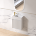 Fiora 450mm Matte White Fluted Ensuite Wall Hung Vanity - Acqua Bathrooms