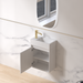 Fiora 450mm Matte White Fluted Ensuite Wall Hung Vanity - Acqua Bathrooms