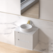 Fiora 600mm Matte White Fluted Wall Hung Vanity - Acqua Bathrooms
