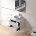 Fiora 600mm Matte White Fluted Wall Hung Vanity - Acqua Bathrooms