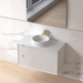 Fiora 900mm Matte White Fluted Wall Hung Vanity - Acqua Bathrooms