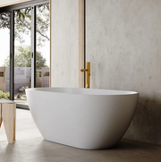 Fiora 1700mm Stone Matte White Freestanding Bath Tub - Acqua Bathrooms