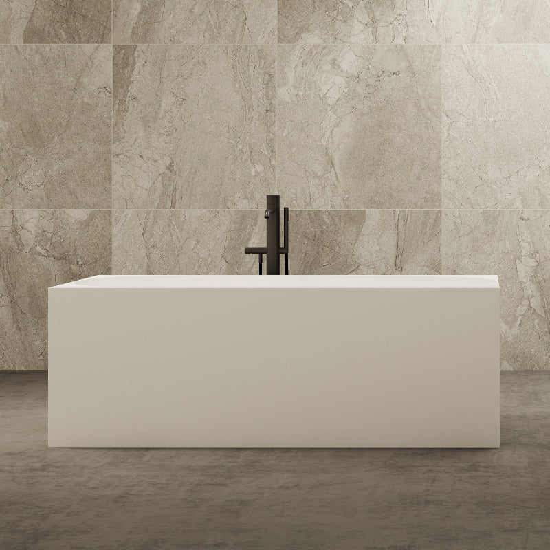 Forma 1500mm Matte White Multi Fit Back to Wall Designer Freestanding Bath - Acqua Bathrooms