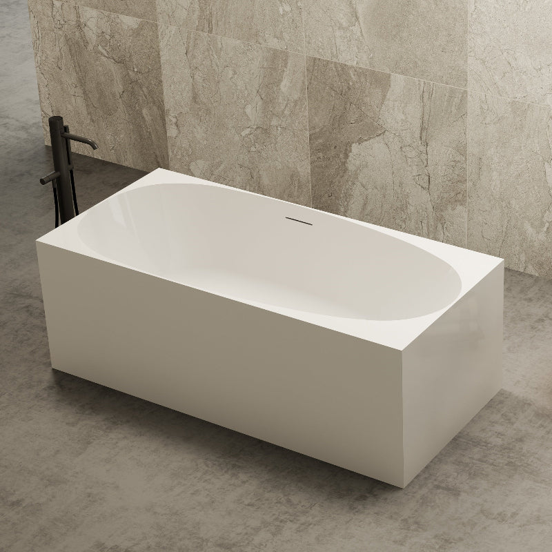 Forma 1500mm Matte White Multi Fit Back to Wall Designer Freestanding Bath - Acqua Bathrooms