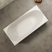 Forma 1500mm Matte White Multi Fit Back to Wall Designer Freestanding Bath - Acqua Bathrooms