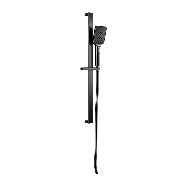 Glamour Matte Black Shower Rail