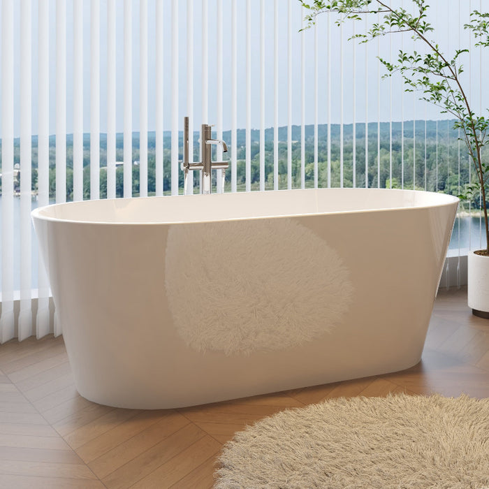 Aria 1600mm Oval Freestanding Bath Tub - Acqua Bathrooms