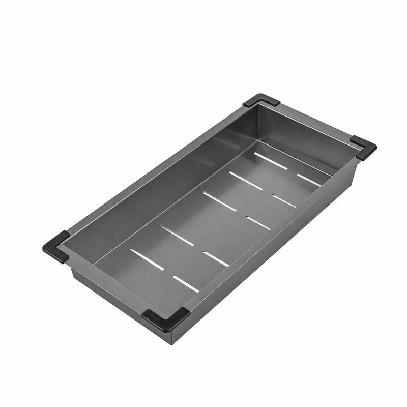 Kitchen Sink Colander Insert - Brushed Gun Metal