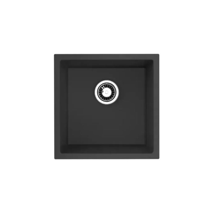 Avella 450mm Matte Black Granite Kitchen & Laundry Sink