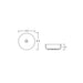 Halo 400 Matte White Round Above Counter Basin dimensions