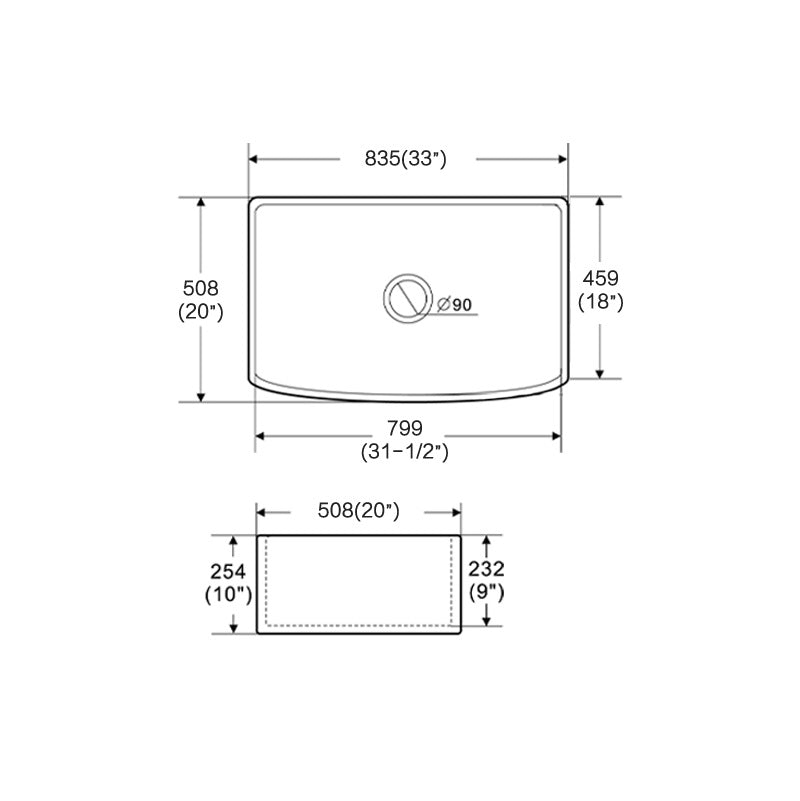 Hamilton 835 Butler Kitchen & Laundry Sink - Acqua Bathrooms
