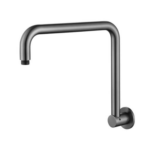 Star Round Gun Metal Shower Arm - Acqua Bathrooms