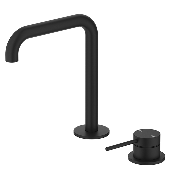 Mica Matte BlackSoft-Square Hob Basin Mixer Set