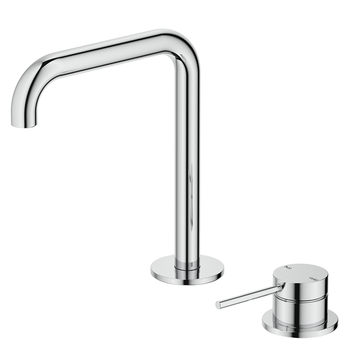 Mica Chrome Soft-Square Hob Basin Mixer Set