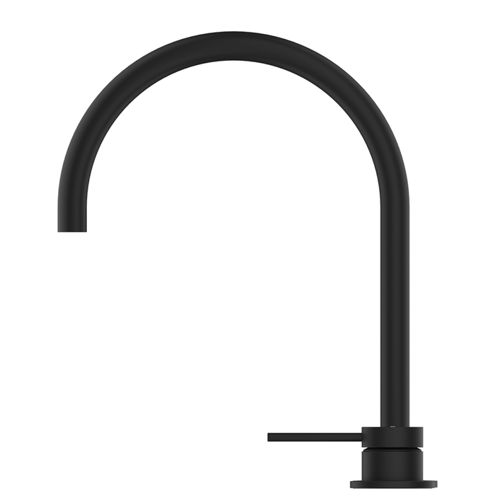 Mica Matte BlackGooseneck Hob Sink/Basin Mixer Set