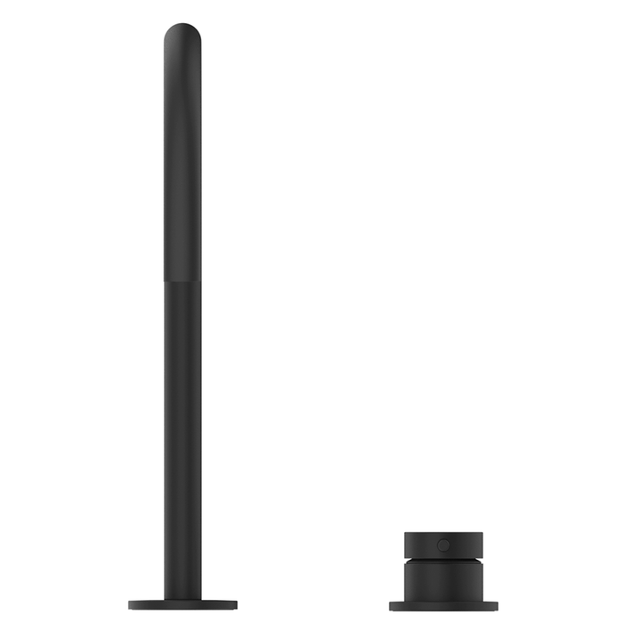 Mica Matte BlackGooseneck Hob Sink/Basin Mixer Set