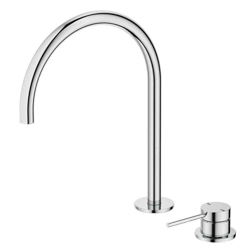 Mica Chrome Gooseneck Hob Sink/Basin Mixer Set